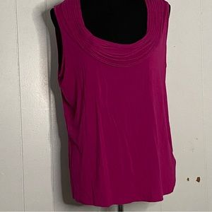 Cable & Gauge Fuchsia Unique Neckline Top Women’s 1 X